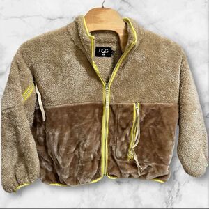 Ugg Marlene Sherpa Womens Size‎ Medium Full Zip Faux Fur Blocked Jacket Soft